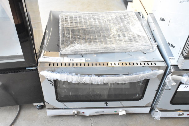 Brand new KoolMore KM-CTCO-15 countertop convection oven, 2024 model, 23-inch, 1600W, includes 4 racks, half-size pan capacity.