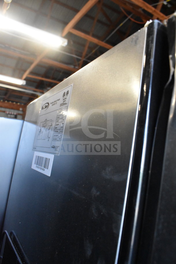 Brand new KoolMore KM-MDF-17S 17" Slim Commercial Merchandiser Freezer, black, 7 Cu. Ft., with minor scratches.