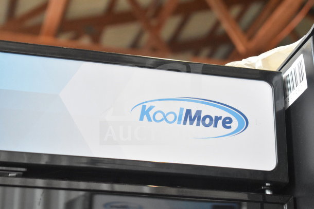 Brand new KoolMore KM-MDF-17S commercial freezer, 17 in. slim, 7 cu. ft., black. Scratch and dent. 110-120V, 1 phase.
