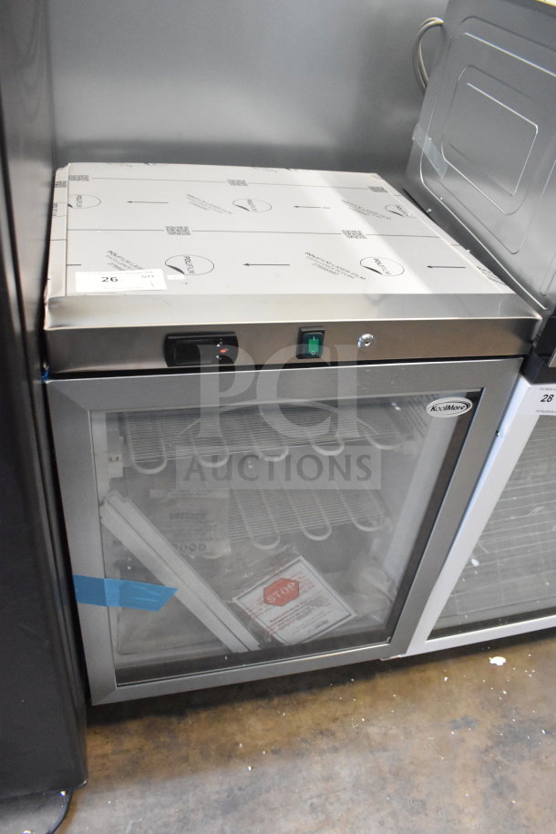Brand new KoolMore KM-MDF46GD 24" commercial countertop display freezer, 4.6 cu. ft., minor scratches, glass door.