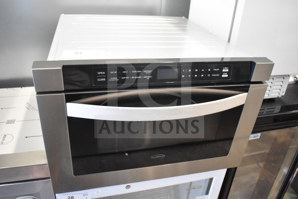 2026 KoolMore KM-MD-1SS 24" stainless-steel microwave drawer, wall-mounted, 1.2 Cu. Ft., 120V, scratch and dent.
