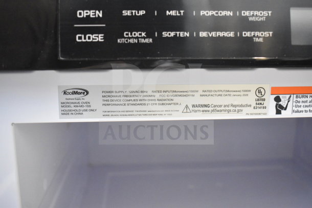Brand new KoolMore KM-MD-1SS 24" stainless-steel microwave drawer, wall-mounted, 1.2 cu. ft., 120V, scratch and dent.