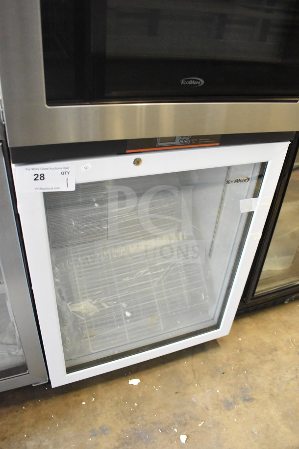 BRAND NEW 2025 KoolMore KM-PHR-45C countertop pharmacy refrigerator, 4.5 cu. ft., with emergency alarms, 115V, scratch and dent.