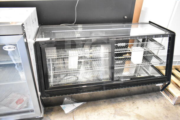 Brand new KoolMore countertop display case, commercial, scratch and dent, 115 volts, 1 phase, glass sliding doors.