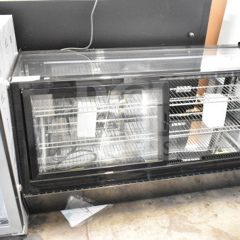 Brand new KoolMore countertop display case, commercial, scratch and dent, 115 volts, 1 phase, glass sliding doors.