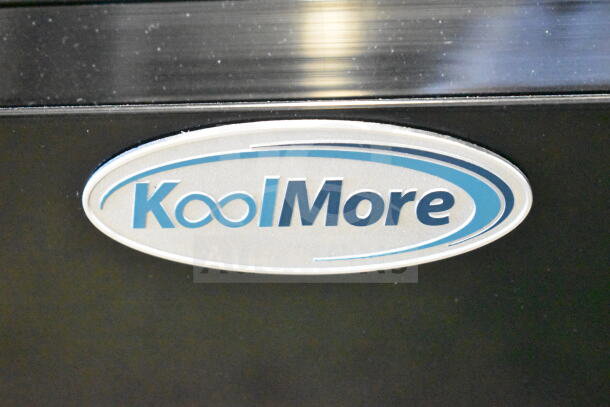 Brand new KoolMore countertop display case merchandiser, 115V, 1 phase, with logo, noted as scratch and dent.