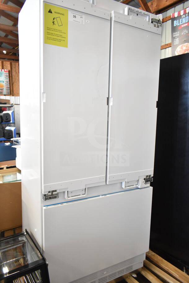 KoolMore KM-RER36-FDPR panel-ready French door refrigerator, 19.6 cu. ft., ice maker, water dispenser, scratch and dent condition.