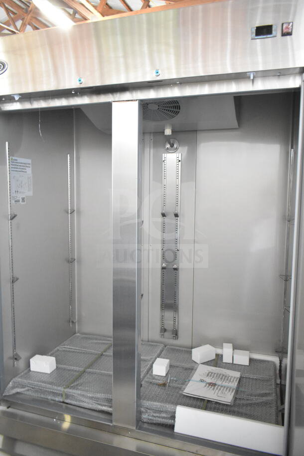 2024 KoolMore RIR-2D-SS 54 in. two-door reach-in refrigerator, 47 cu ft, commercial casters, new condition, scratch and dent.