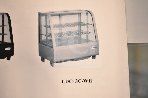 KoolMore CDC-3C-WH 27" Countertop Display Refrigerator, 3.6 Cu Ft., 115V, 1 Phase, new with scratch and dent.