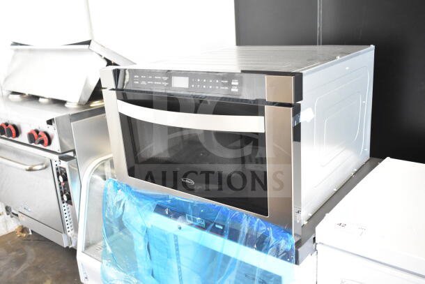 BRAND NEW SCRATCH AND DENT! KoolMore countertop drawer microwave, 115 volts, 1 phase, visible control panel, stainless finish.