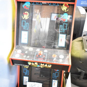 Arcade1up PAC-A-501030 Pac-Man arcade game. Used condition, visible controls and branding, "USED ASSET" label attached.