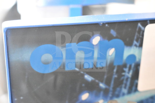 Onn store display featuring "onn." logo, part of auction with a large party speaker.