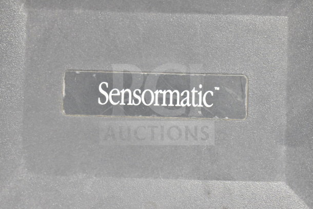 Gray Sensormatic device with visible logo. Includes models ZBSMPCPEF, AMB-9010-IPS, DEAC STP-SD. Auction lot of 8 items.
