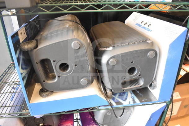 Onn Large Party Speaker store display, includes two units, boxed, with visible control panel graphics.