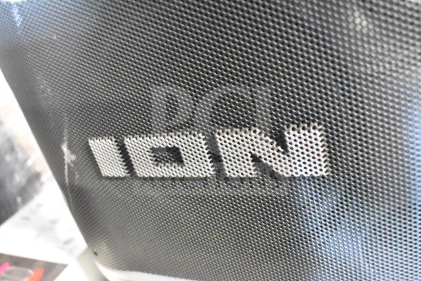 Ion speaker with mesh grille, displaying the "ION" logo prominently. Appears in good condition.