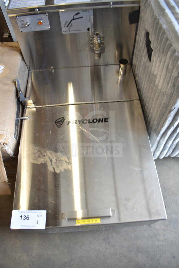 Brand new Fryclone 259OFM110 115 lb. fryer oil filter with 2-way pump, scratch and dent, 120V, 1 phase.