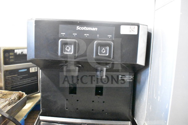 2025 Scotsman HID207ABX-1A Meridian ice machine, compact design, push-button ice and water dispensing, 196 lb capacity.