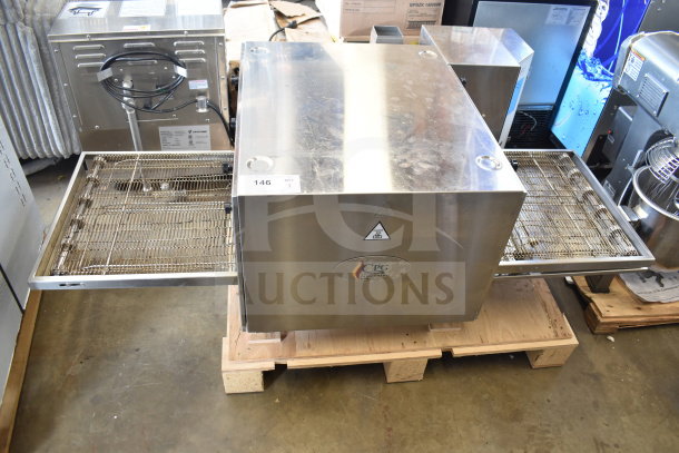 BRAND NEW SCRATCH AND DENT! Cooking Performance Group 351ICOED Countertop Electric Conveyor Oven, 240V, 1 Phase, on pallets.
