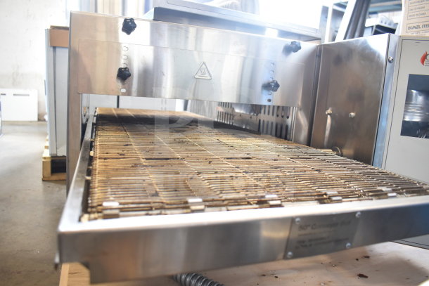 BRAND NEW Cooking Performance Group 351ICOED countertop electric conveyor oven, 240V, 1 Phase, with visible scratches and dents.