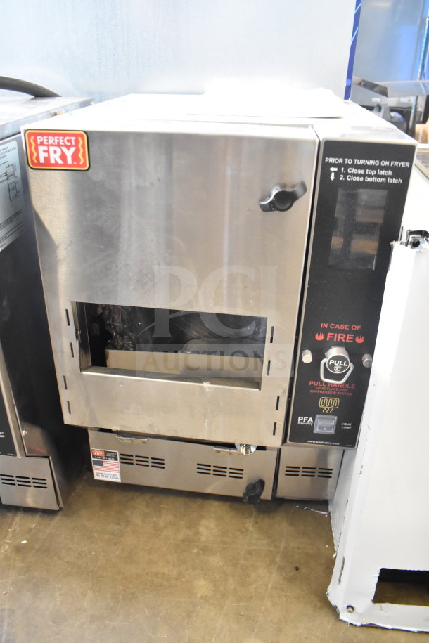 LIKE NEW 2026 Perfect Fry PFA730 ventless countertop deep fryer, 240V, 1 phase, stainless steel, commercial use.