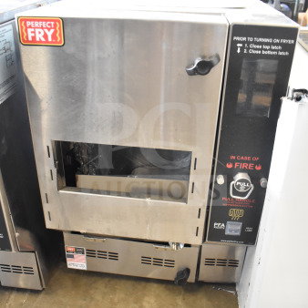 LIKE NEW 2026 Perfect Fry PFA730 ventless countertop deep fryer, 240V, 1 phase, stainless steel, commercial use.