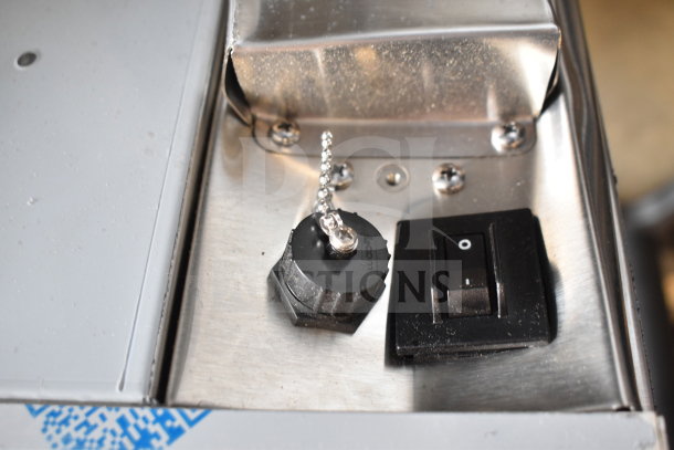 Perfect Fry PFA730 ventless deep fryer control panel with power switch and chained cap, in like-new condition.