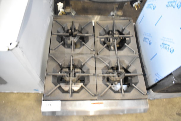 Brand new 2026 Cooking Performance Group 351RCPG24NL, 4 burner gas countertop range, 88,000 BTU, scratch and dent condition.