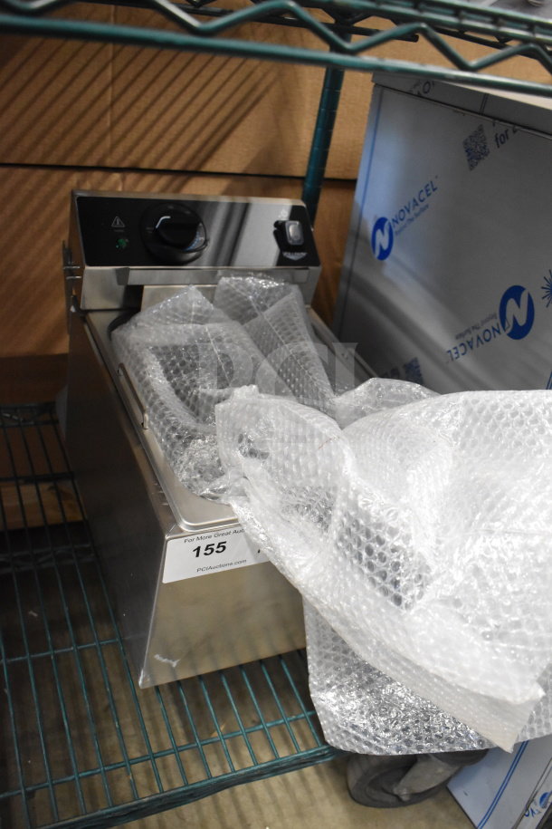 Brand new 2025 Vollrath FFA8020 countertop single bay fryer, 120V, 1 phase, scratch and dent, partially bubble wrapped.