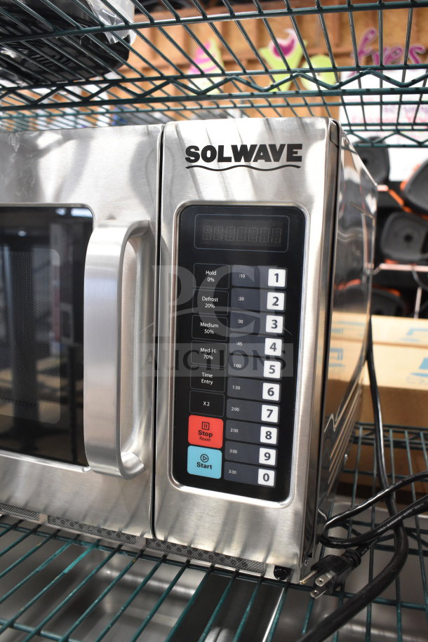 2025 Solwave 180MW1200TA stackable commercial microwave, large 1.2 cu. ft. interior, push button controls, 120V, scratch and dent.