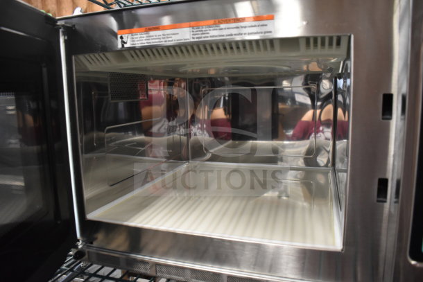 BRAND NEW SCRATCH AND DENT Solwave 180MW1200TA stackable commercial microwave, 1.2 cu. ft. interior, button controls, 120V.