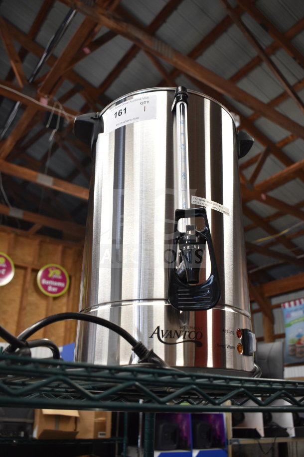 Brand new Avantco 177CU100ETL 100 cup stainless steel coffee urn. Scratch and dent condition. 120V, 1 phase.