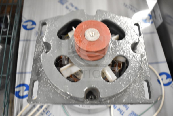 BRAND NEW YC167-4-X Motor, 240 Volts, with minor scratches and dents. Key features and components visible.