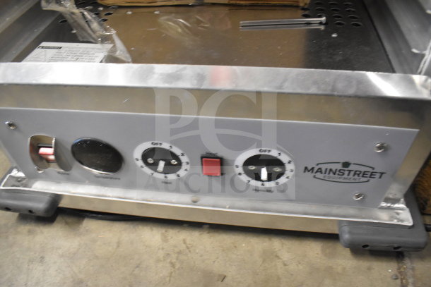 Brand new Mainstreet 541HPU1812 heated holding cabinet, clear door needs reattachment, 120V, 1 phase, control panel shown.