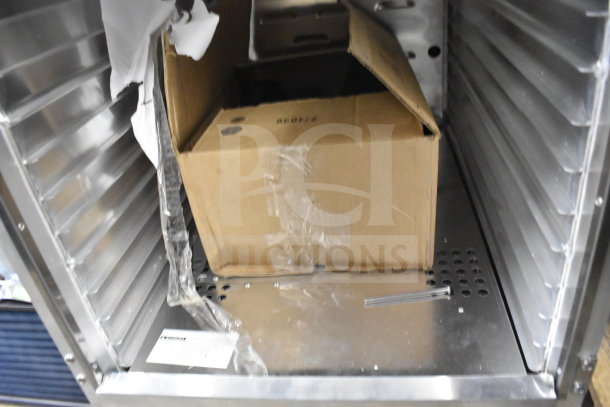 Mainstreet 541HPU1812 heated holding cabinet, new with damage. Clear door detached. Undercounter, 120V, 1 phase.