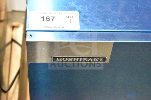 BRAND NEW 2025 Hoshizaki KMD-505MWJ Ice Machine, 592 lb., 115V. Features minor scratches. Hoshizaki label visible.