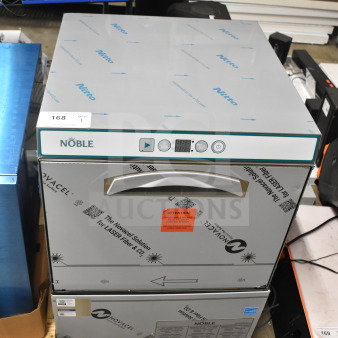 Brand new Noble 495LTUC24 Select Lo Temp undercounter dishwasher, 120V, 1 Phase, scratch and dent condition, protective covering.