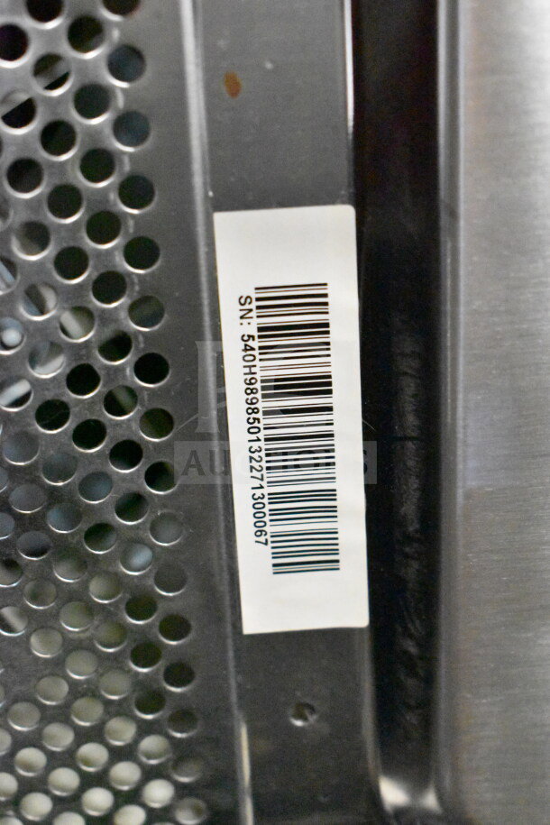 Sentinel SMW1000D commercial microwave oven, 120V, 1 phase. Features barcode label SN: 540H989850132271300067.