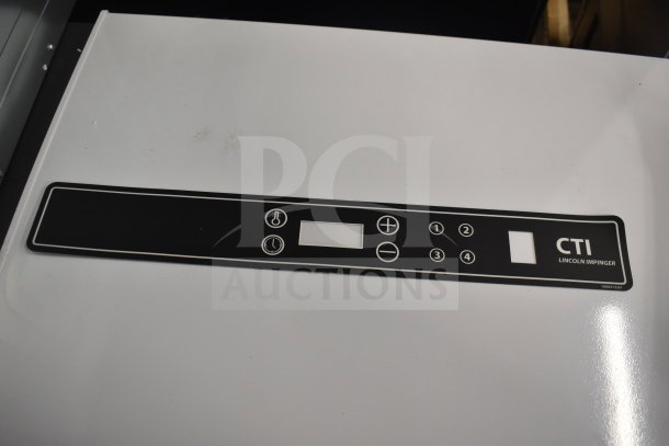 Brand new HP371108 Lincoln DCTI membrane switch buttons, featuring temperature and timer icons, CTI Lincoln Impinger label.