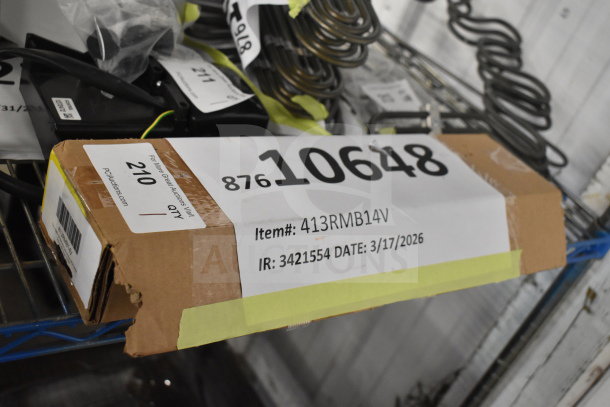 BRAND NEW Hatco RMB-14V Remote Control Box, model 413RMB14V, in original box with labels indicating item details and future date.