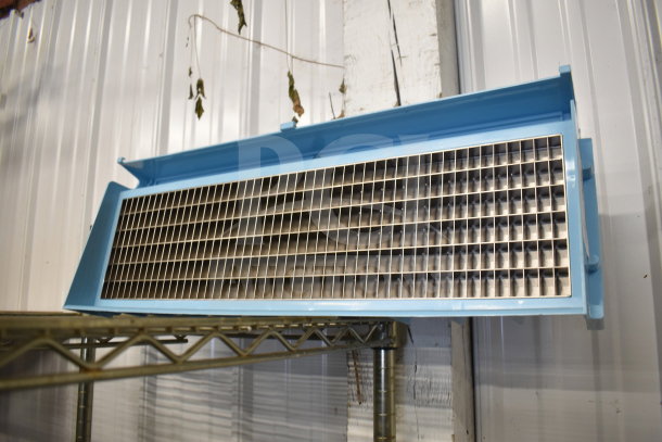 Brand new Avantco Ice 1946239A evaporator for EUC-H-340-A, scratch and dent condition, metallic grid with blue casing.