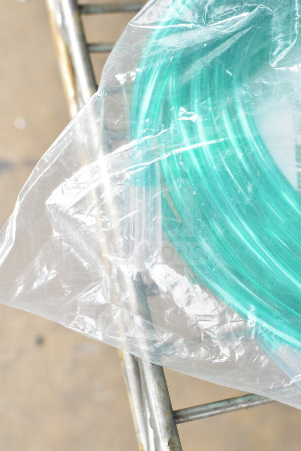 8 various items including a Hatco R02.19.017.00 infinite switch and Salter Labs hoses, packaged in a clear bag.