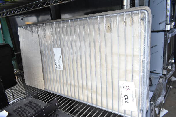 Brand new Delfield 3977998 wire shelf, scratch and dent, 19.38x25.25 inches. Includes tags and packaging.