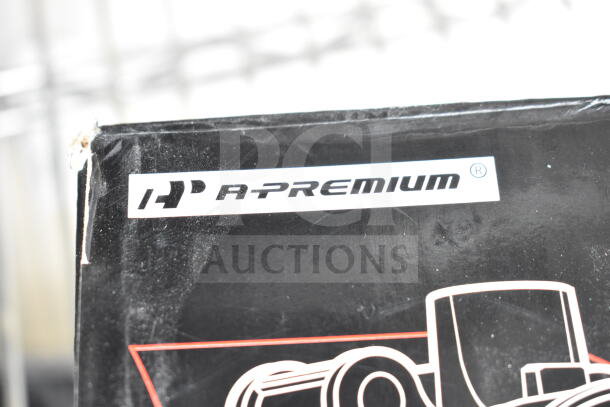 Box with A-Premium label, possibly containing the THBB1112-C Throttle Body. Black design with minor wear on edges.
