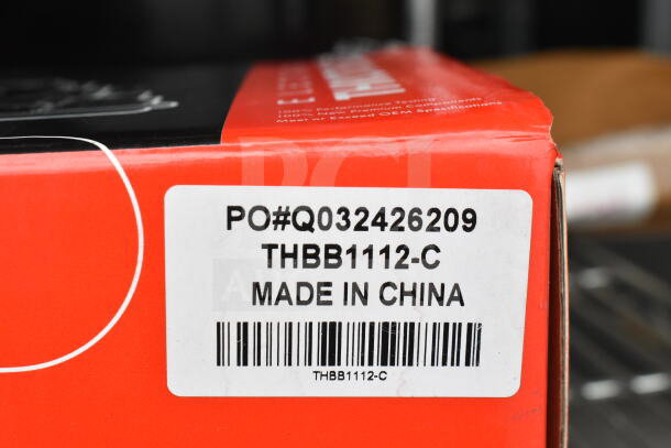 THBB1112-C throttle body box, labeled with PO#Q032426209, Made in China, on red packaging.