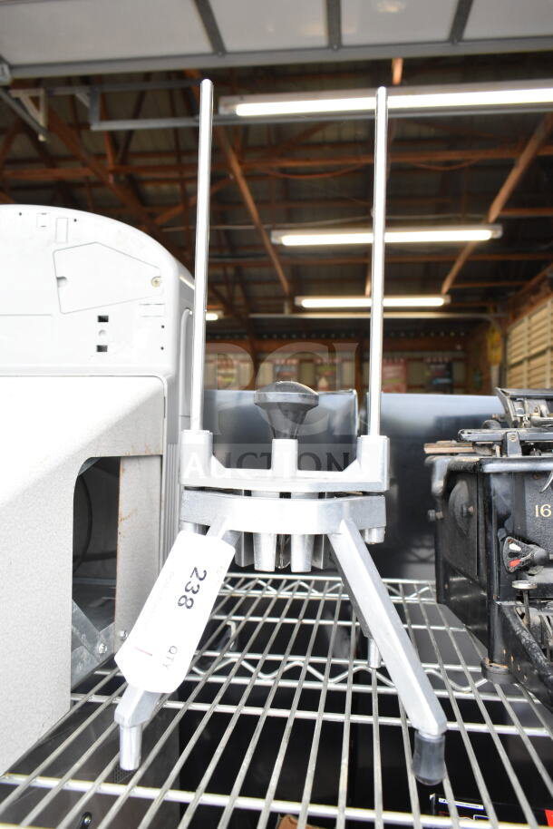Vevor Countertop Vegetable Wedge Cutter with stainless steel frame, lever handle, and wedge blades. Appears in used condition.