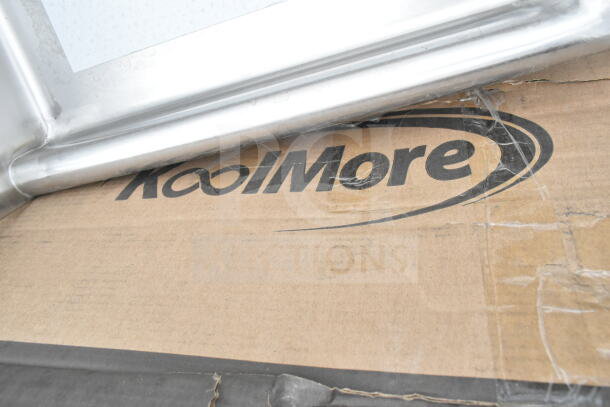 Brand new KoolMore KM-SWD30 commercial traffic door, aluminum, 9"x14" window, 30"x84" opening, scratch and dent condition.
