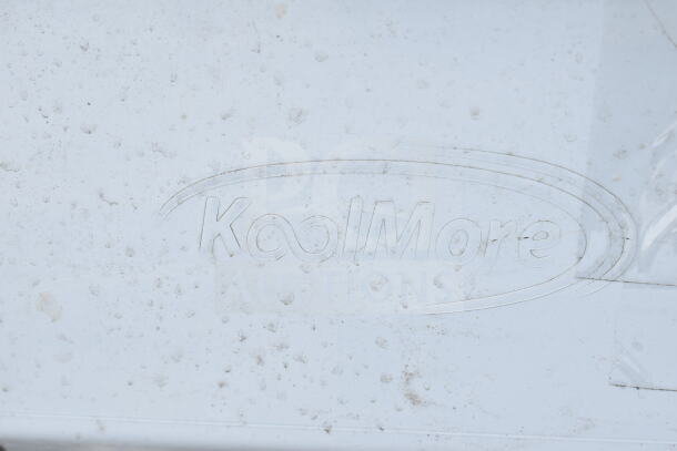 BRAND NEW SCRATCH AND DENT! KoolMore SC121610-16L3 55-inch, 3-compartment sink logo detail.