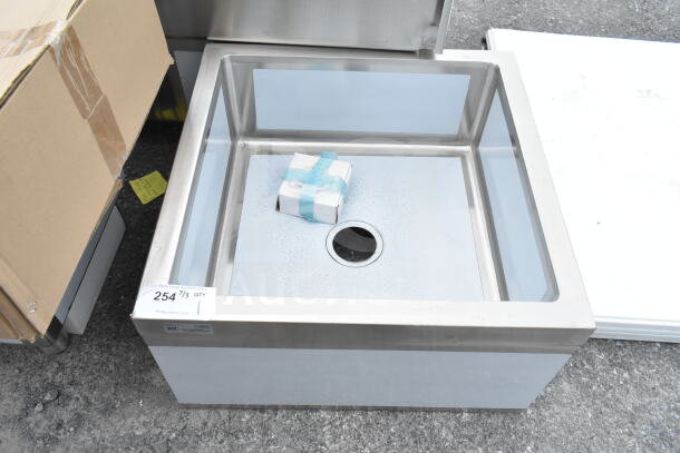 BRAND NEW KoolMore MPS-2424133 floor-mounted mop sink, 24-inch with 21-inch bowl; visible scratch and dent.
