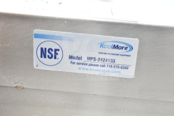 BRAND NEW SCRATCH AND DENT! KoolMore MPS-2424133 24" mop sink, NSF certified label visible. Floor-mounted, 21" bowl.