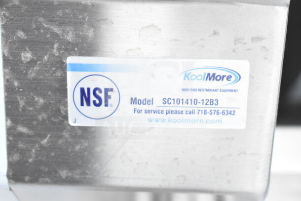 Brand new KoolMore SC101410-12B3 54" stainless steel sink with three compartments, NSF certified.